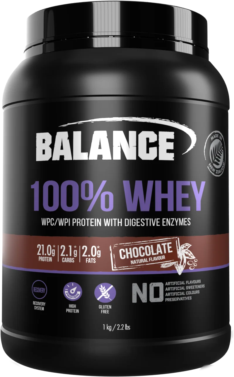 Balance 100 Whey Natural Chocolate 1kg 纯蛋白粉(巧克力味) BP0592【保质期2028/02】